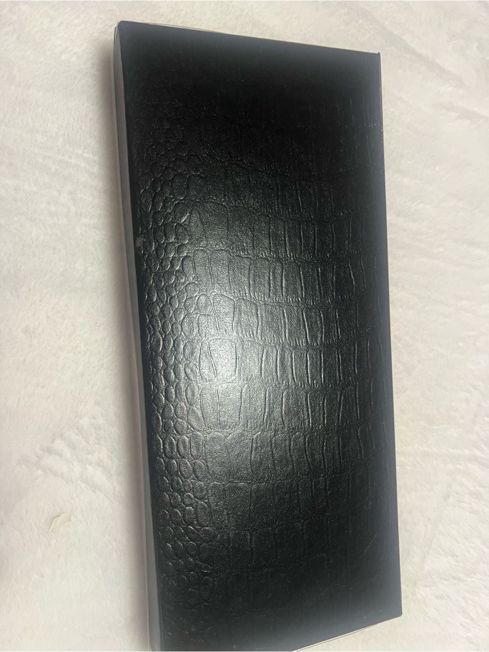 Stacy Adams Black Faux Croc Suspenders Box